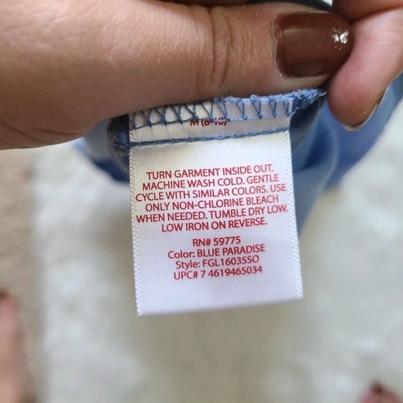 Faded Glory Blue Tank Top - Picture 9 of 15